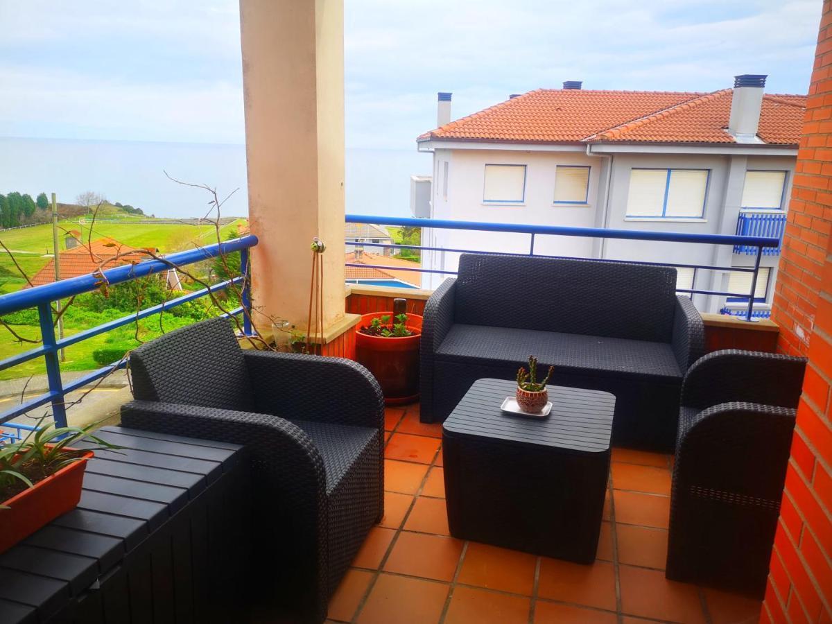 BELVEDERE, vistas al mar y terraza Luanco Exterior foto